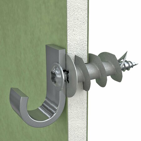 Rawlplug Wall Anchor, 1-1/4" L, Steel, 6 PK R-S0-DRA-02+8-1